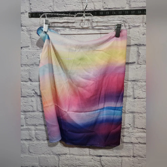 La Blanca vibrant rainbow multicolor sarong one size New - Picture 2 of 5